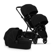 REDSBABY NUVO 2 Twin dječja kolica za blizance 2u1, Platinum Black