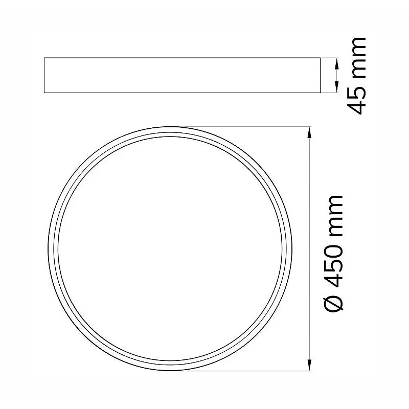 LED Plafonjera 28W Ø45CM 2400LM 3000K Dimmable
