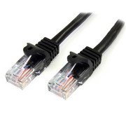 StarTech.com 45PAT1MBK kabel za umrežavanje Crno 1 m Cat5e U/UTP (UTP)