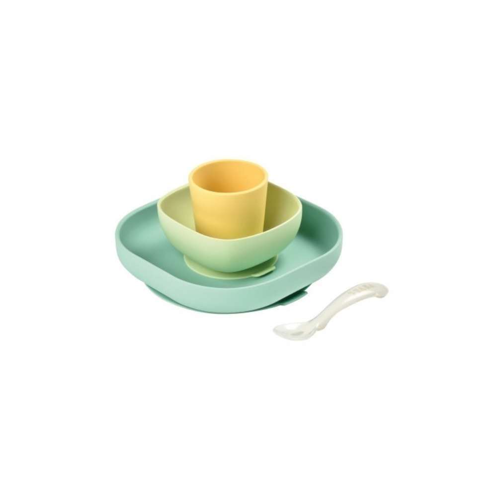 Beaba set od 4 silikonske posude, Pastel