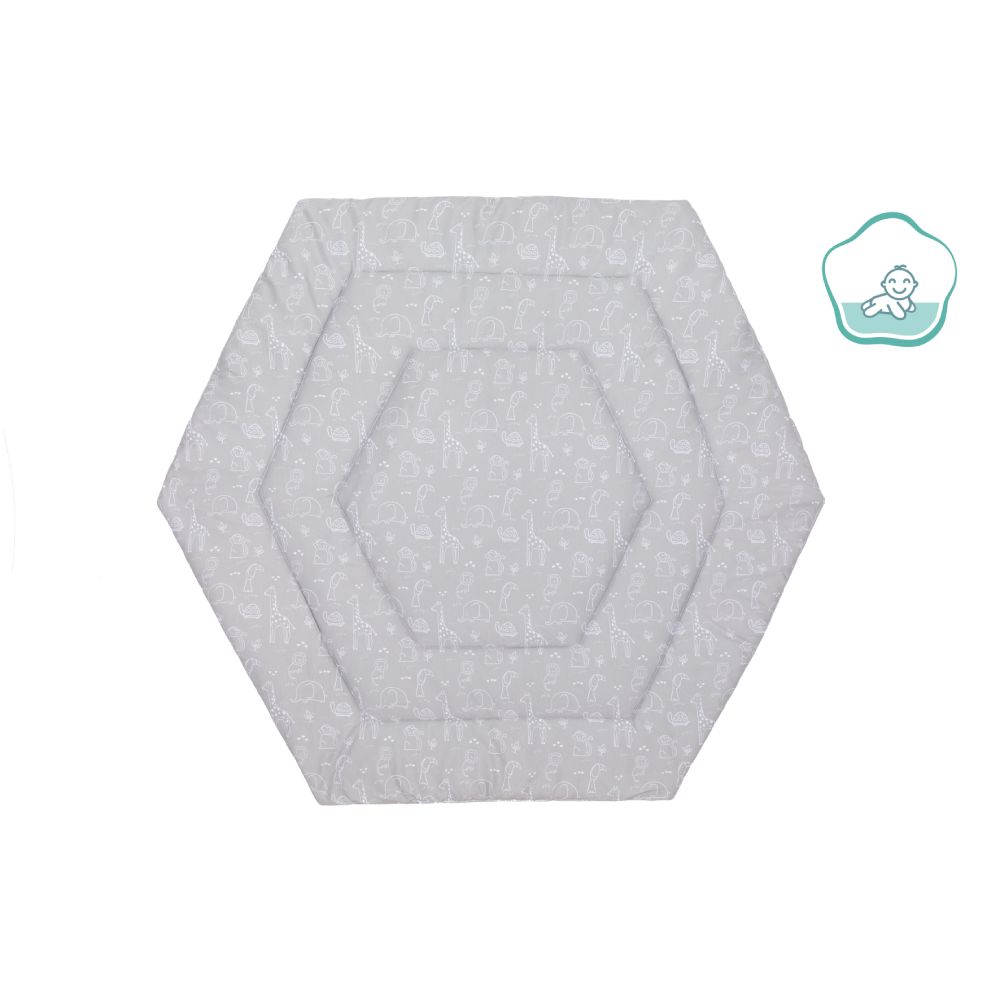 Fillikid podloga Jersey za vrtić Prag/Atena Hexagon, Safari grey