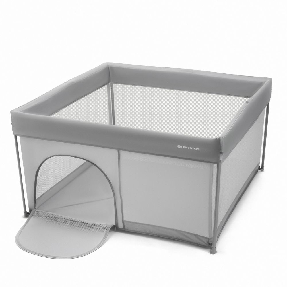 Kinderkraft dječja igraonica/vrtić ZIKI 126,5x126,5x69,5 cm, siva