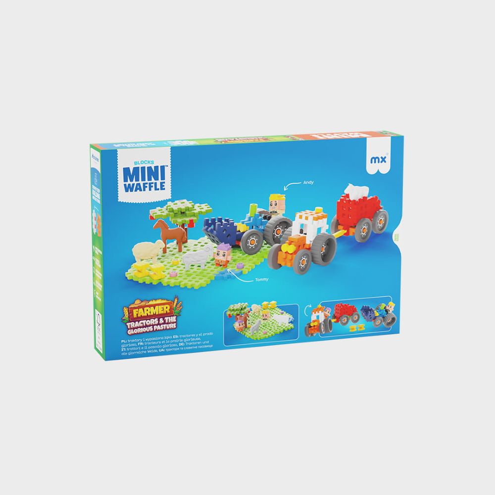 Marioinex Mini Waffle Farmer 110 kom, Tractors and the Glorious Pasture