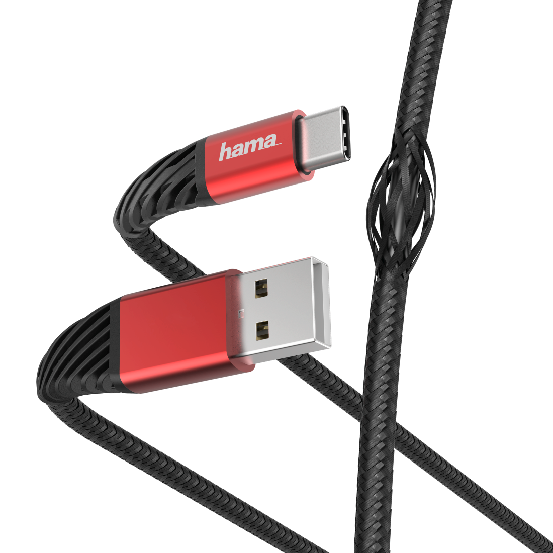 Hama Extreme USB kabel 1,5 m USB 2.0 USB A USB C Crno, Crveno