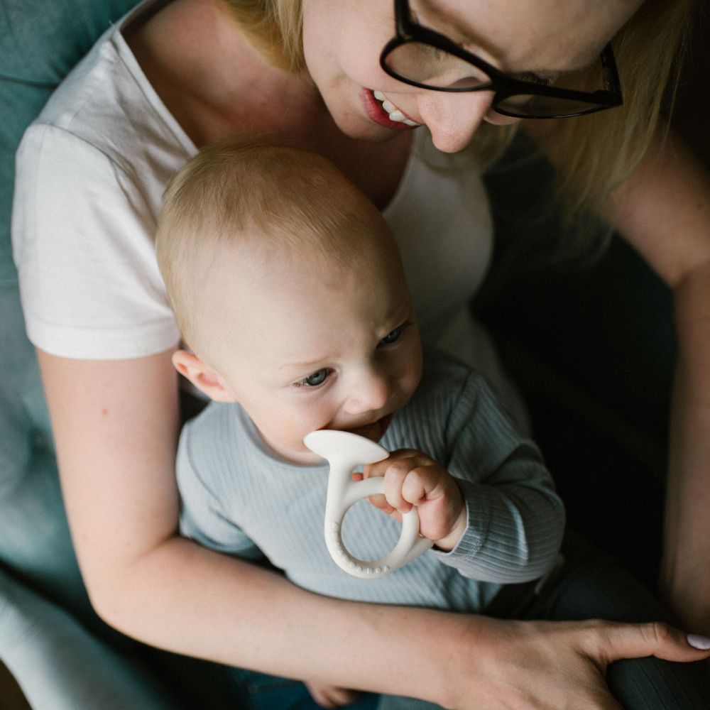 BabyOno Grickalica za zube Puž, bijela-mint