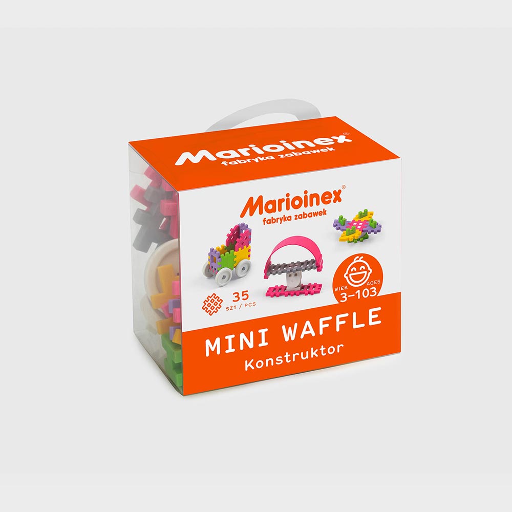 Marioinex Mini Waffle konstruktor 35 kom, roza