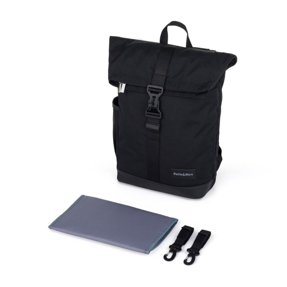 PETITE&MARS Ruksak za pelene JACKOB, Apsolute Black