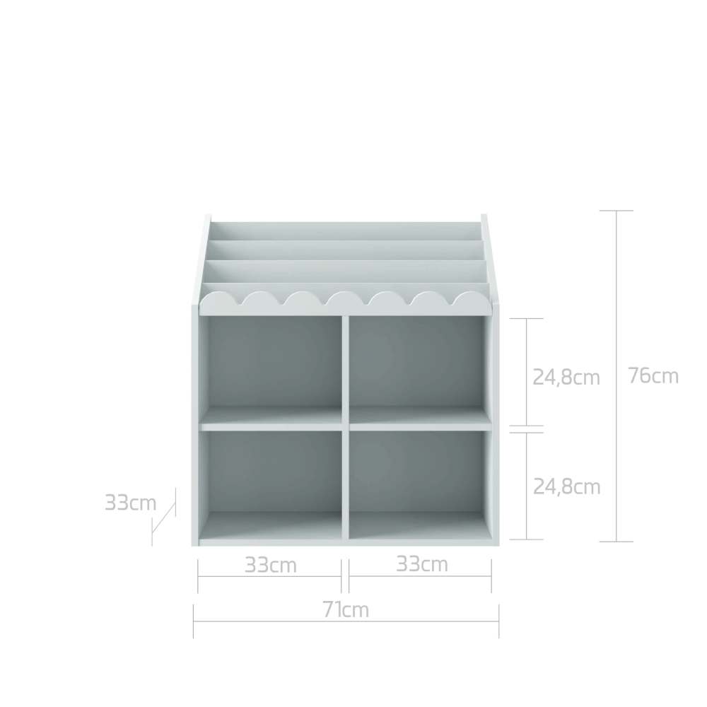 Bellamy Book Nook Montessori regal za knjige, snow