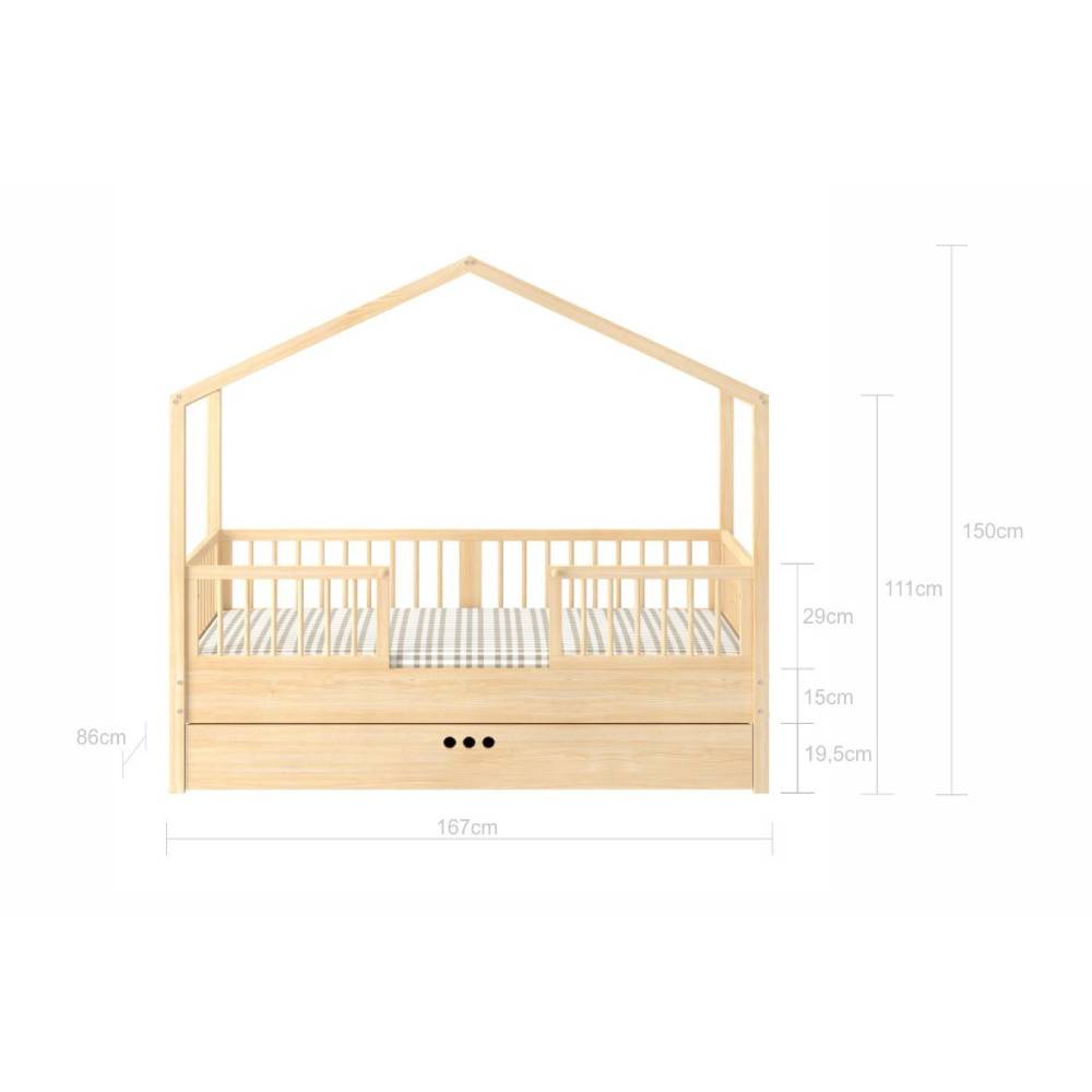 Bellamy Dream Nest krevet kućica 160x80 cm, pine