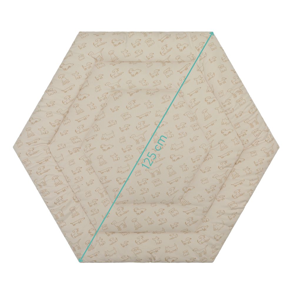 Fillikid podloga Jersey za vrtić Prag/Atena Hexagon, Dog beige
