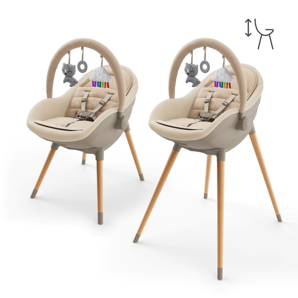 Kinderkraft Hranilica Fini UP 3u1, Beige
