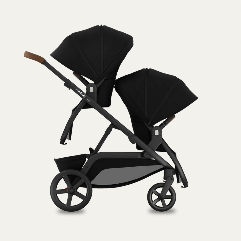 REDSBABY NUVO Twin dječja kolica 2u1 Black, Black B