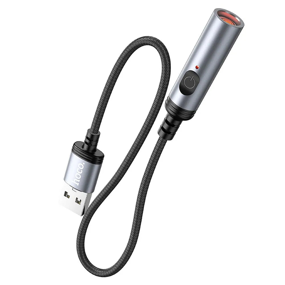 HOCO adaptér do zapalovače na USB-A konektor UA30 30 cm – černý