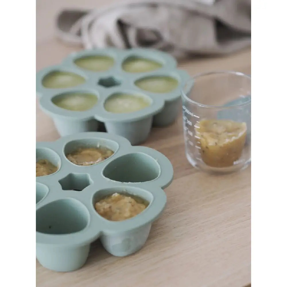 Beaba set od 6 silikonskih posuda za zamrzavanje od 90 ml, Sage green