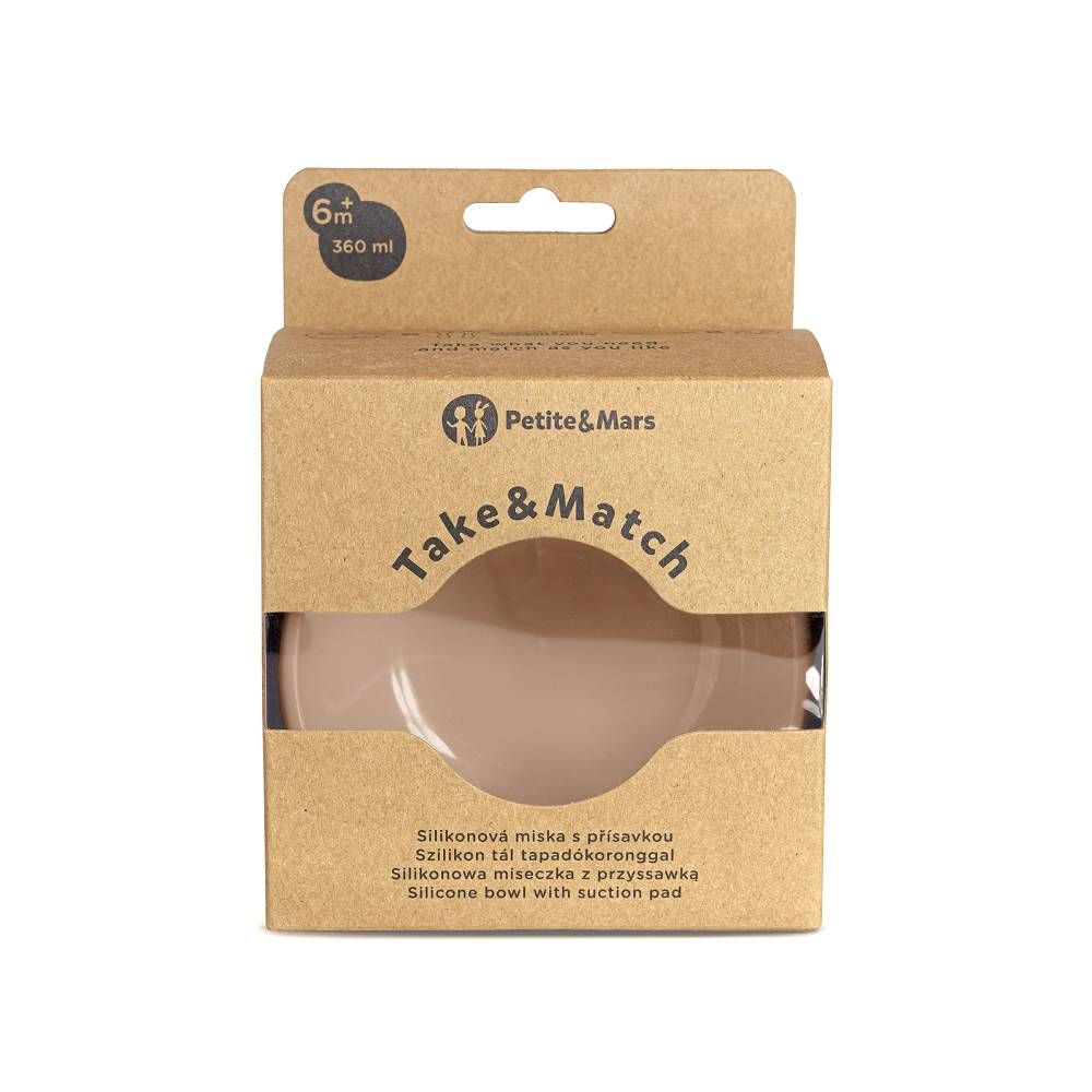 PETITE&MARS Silikonska zdjelica s vakuumom 360 ml Take&Match 6 m+, Sweet Pea