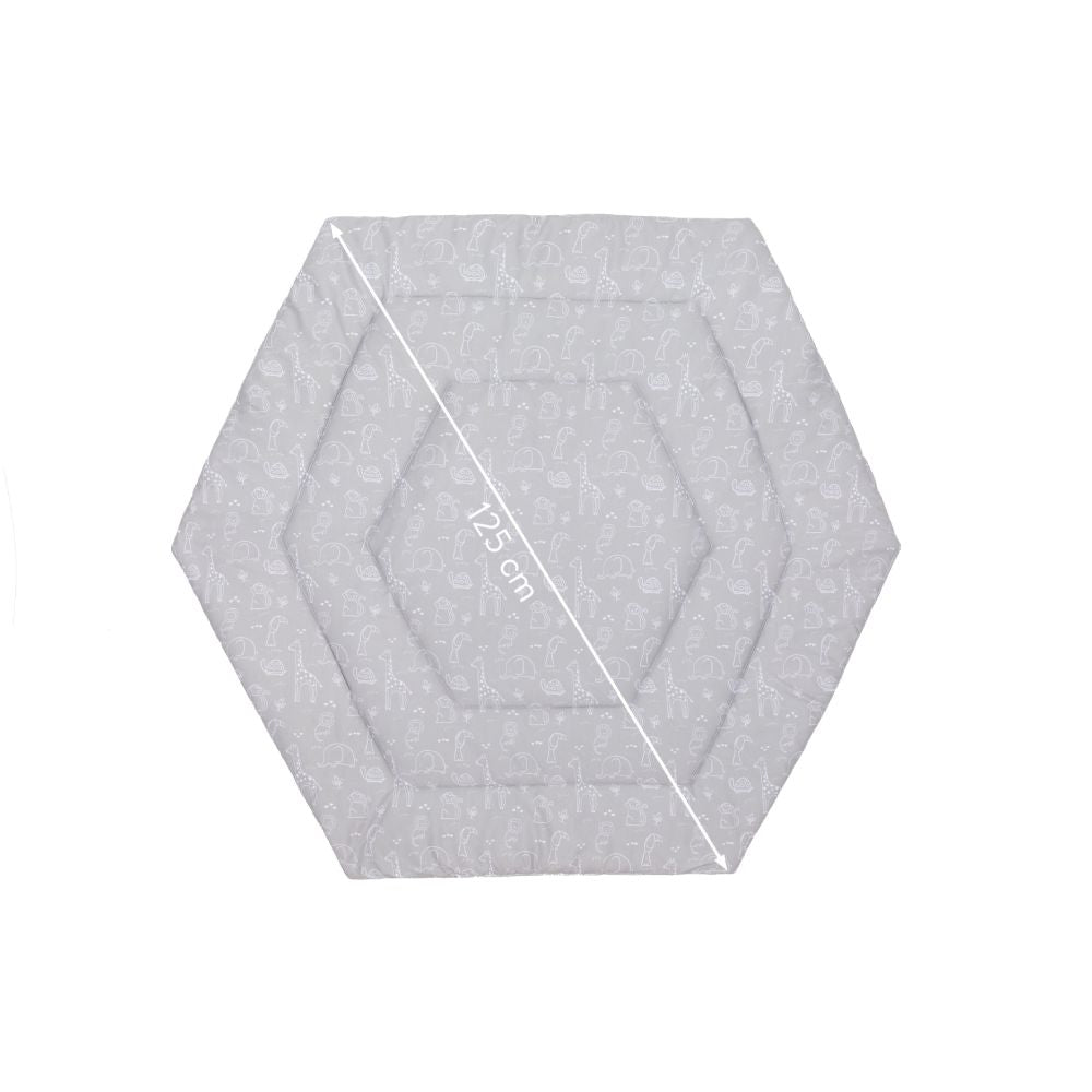 Fillikid podloga Jersey za vrtić Prag/Atena Hexagon, Safari grey