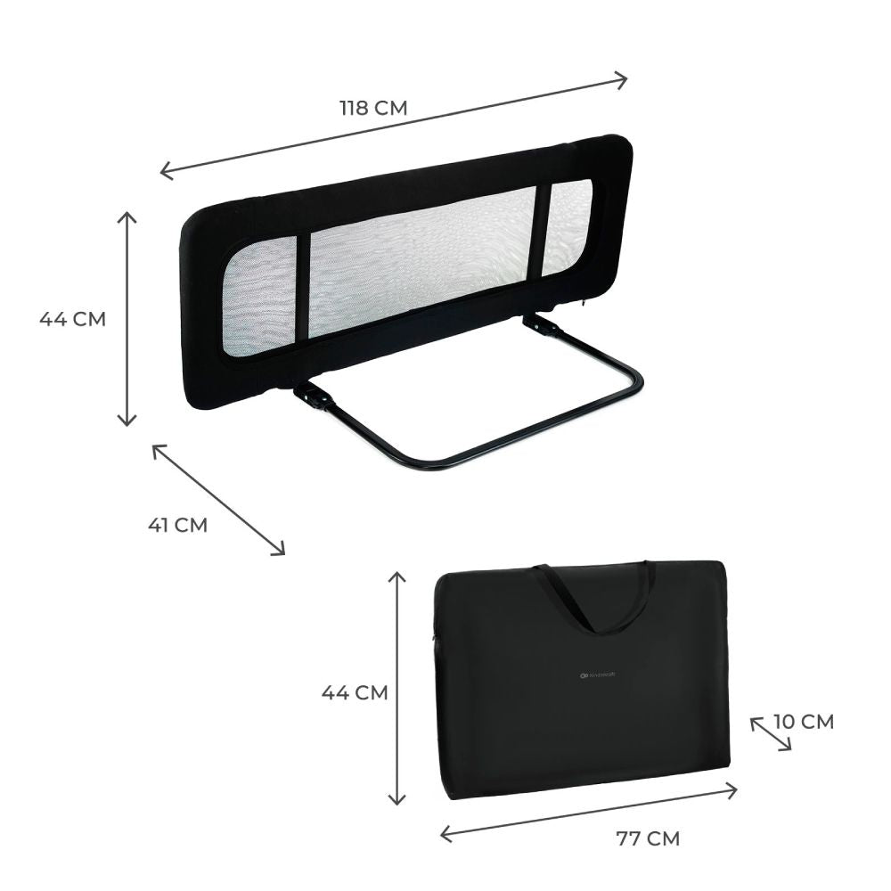 Kinderkraft Guard & Dream zaštitna ograda za krevet 118x41x44 cm, Black