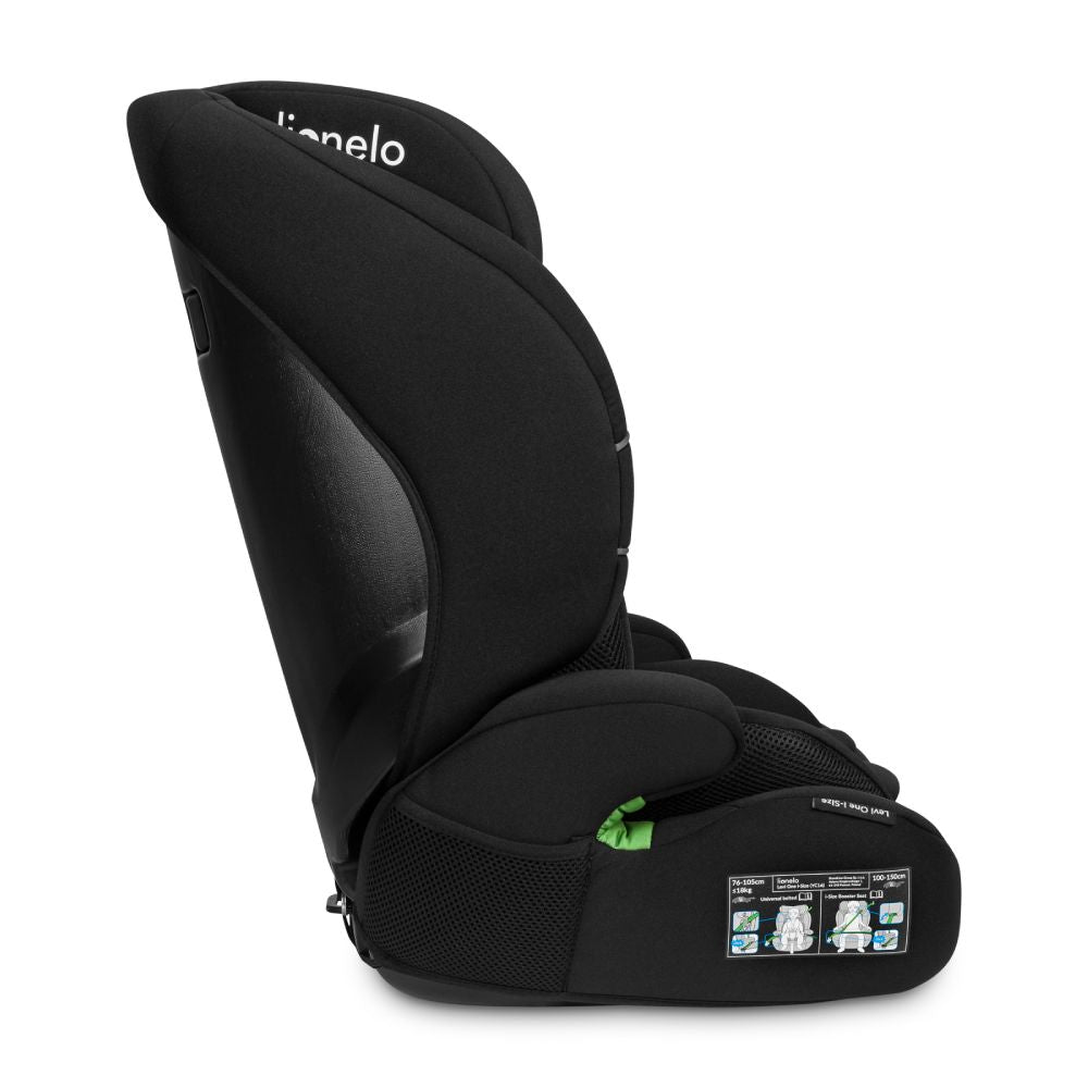 Lionelo autosjedalica Levi One i-Size 9-36 kg (76-150 cm), Black Carbon