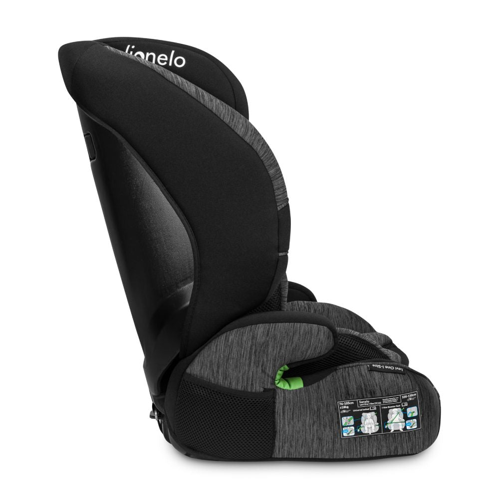 Lionelo autosjedalica Levi One i-Size 9-36 kg (76-150 cm), Black Grey