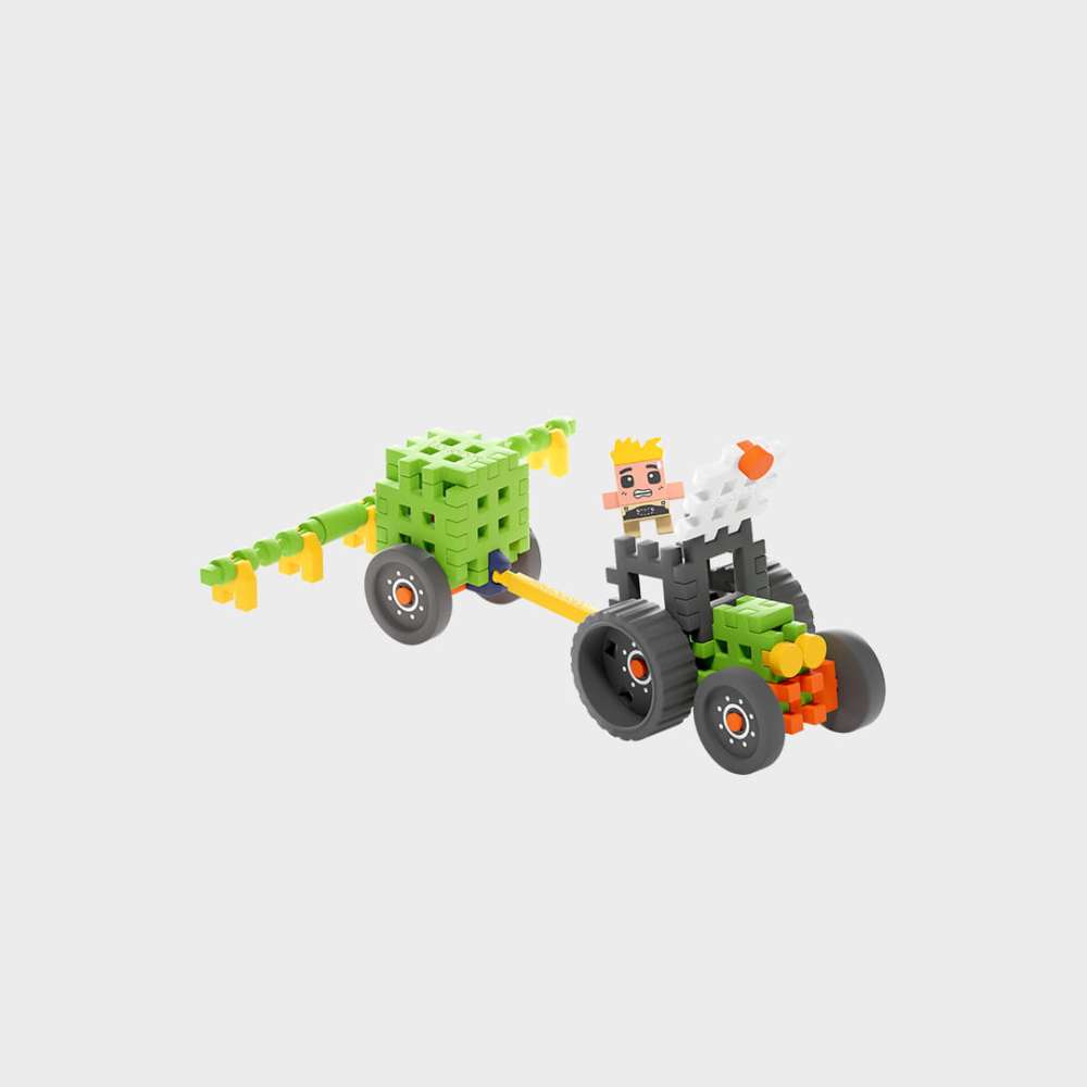 Marioinex Mini Waffle Farmer 50 kom, Tractor with Sprayer