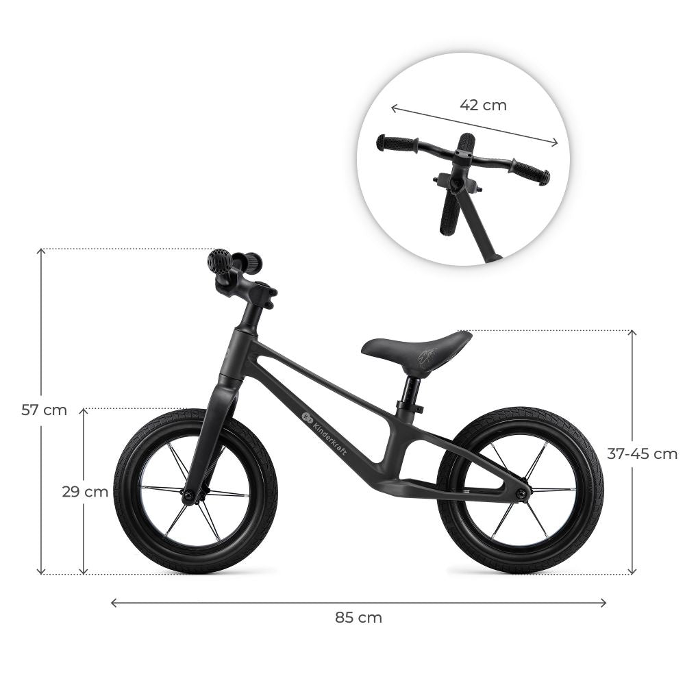 Kinderkraft balans bicikl ETER, Black
