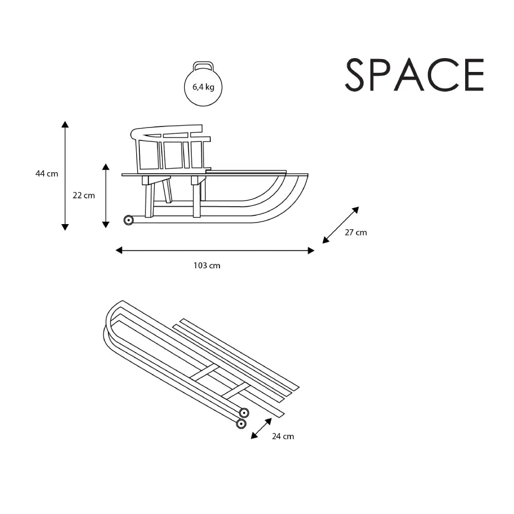 Kunert Space sklopive dječje sanjke