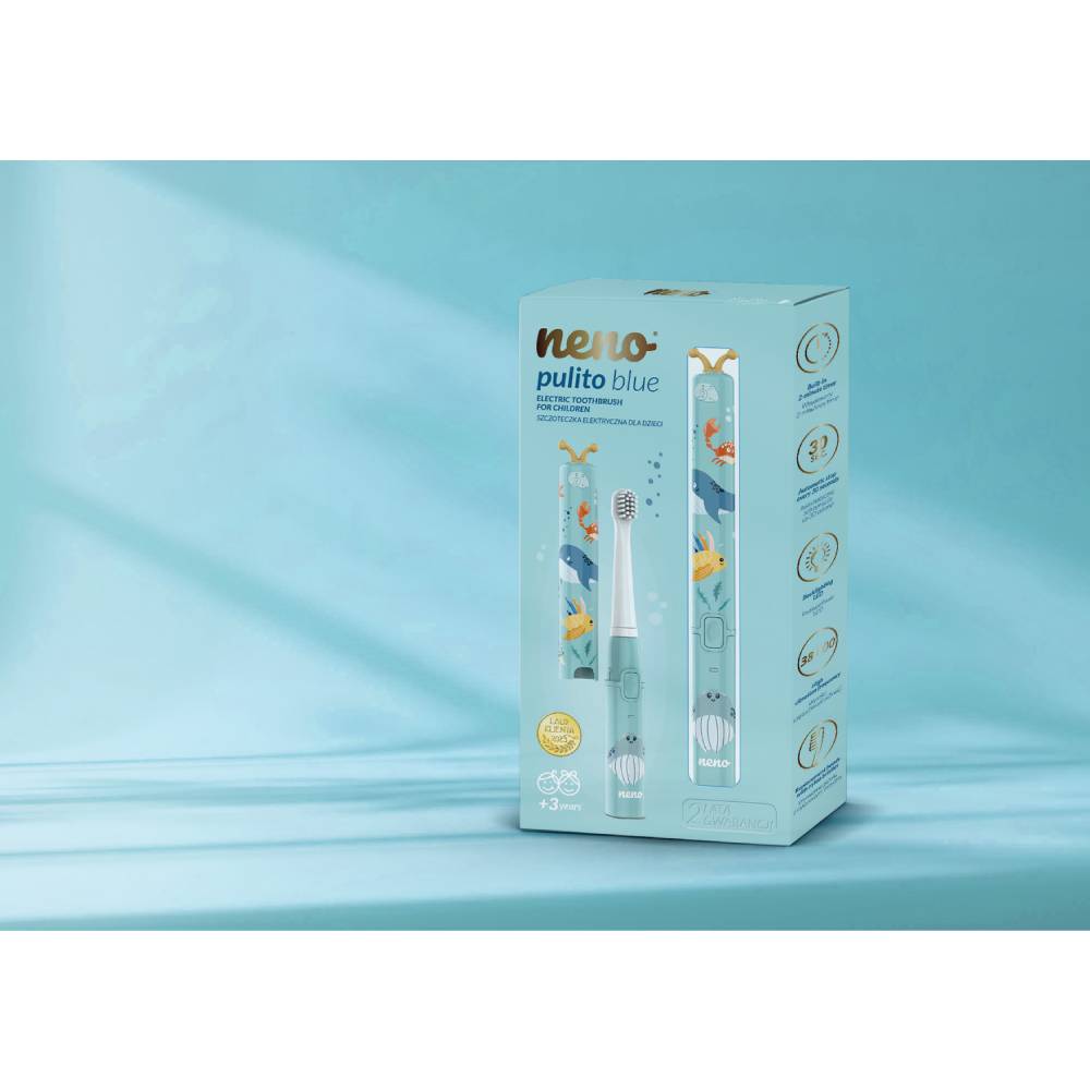 NENO PULITO Električna četkica za zube za djecu (3-6 godina), Blue