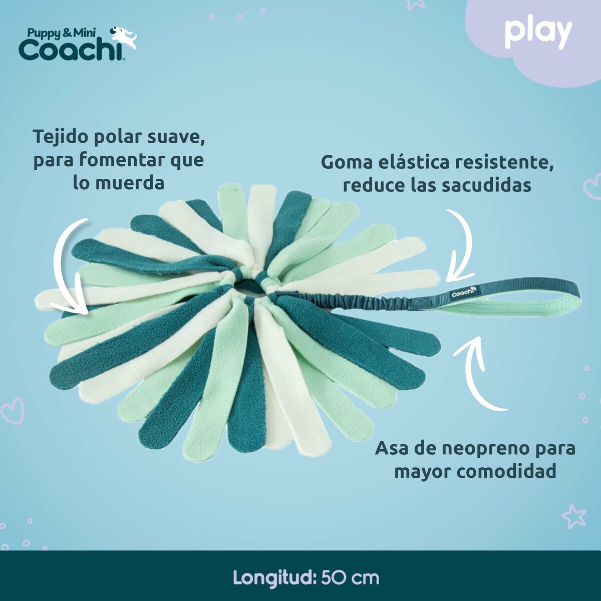 Pseća igračka Coachi PUPPY & MINI TUGGI SPIDER Zelena