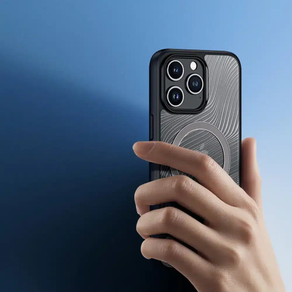 DUX DUCIS Aimo Mag – pancéřové pouzdro kompatibilní s MagSafe pro Apple iPhone 15 Pro Max černé