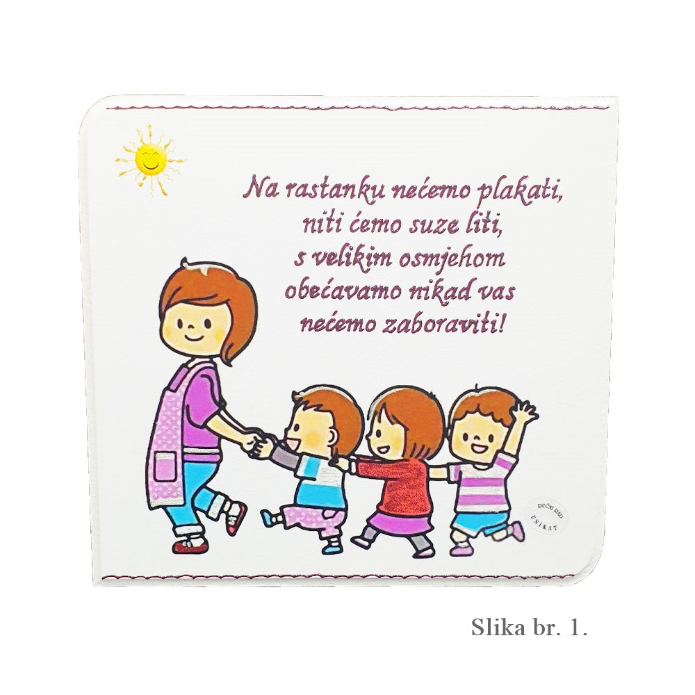 Dřevěné obrazy se vzkazy pro tety/učitelky ve školce a učitelky ve škole – Speciální dárek poděkování