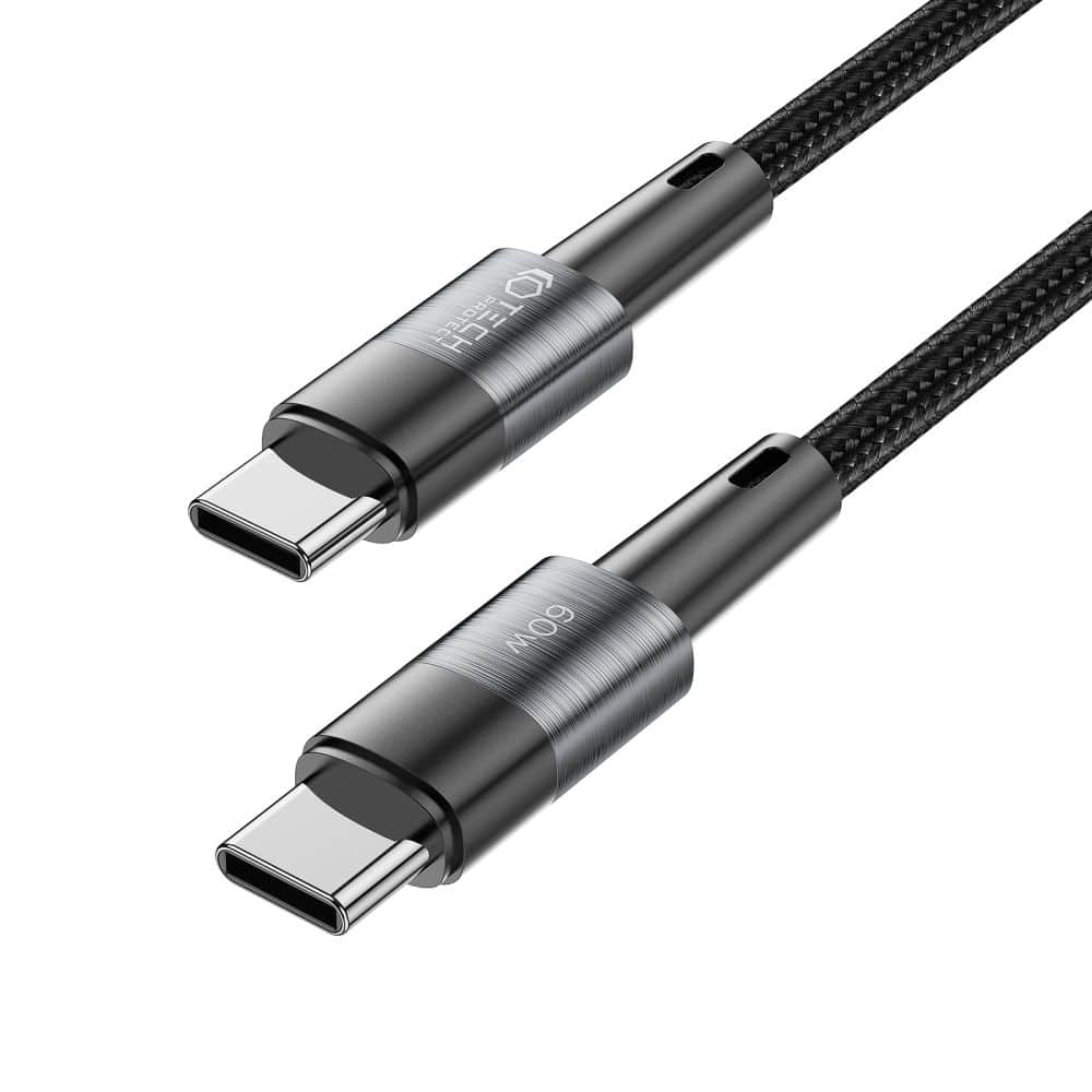 TECH-PROTECT ULTRABOOST KABEL TYPE-C NA TYPE-C PD60W/3A 200CM ŠEDÝ
