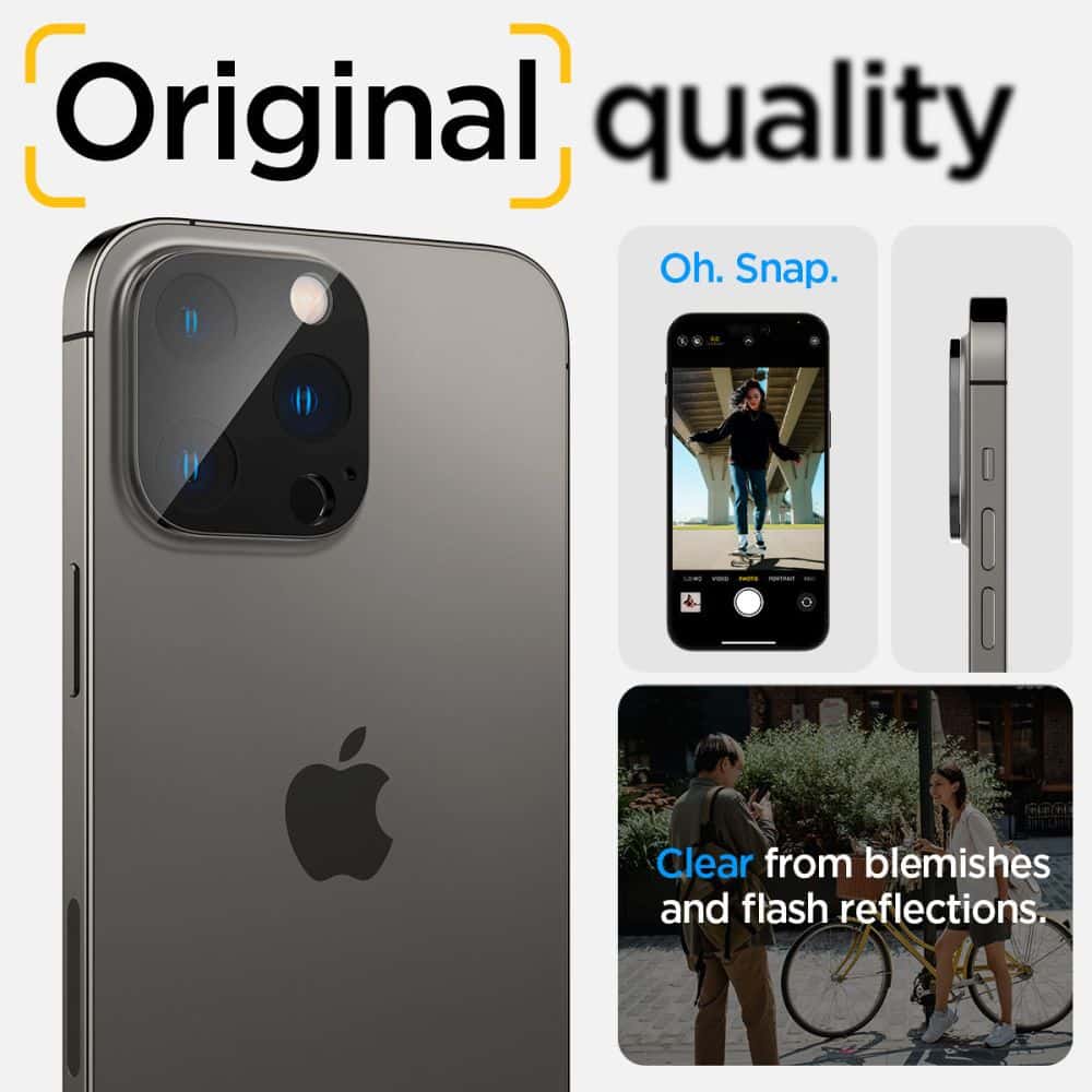 SPIGEN OPTIK.TR OCHRANA FOTOAPARÁTU 2-PACK IPHONE 14 PRO / 14 PRO MAX / 15 PRO / 15 PRO MAX ČERNÁ MASKA