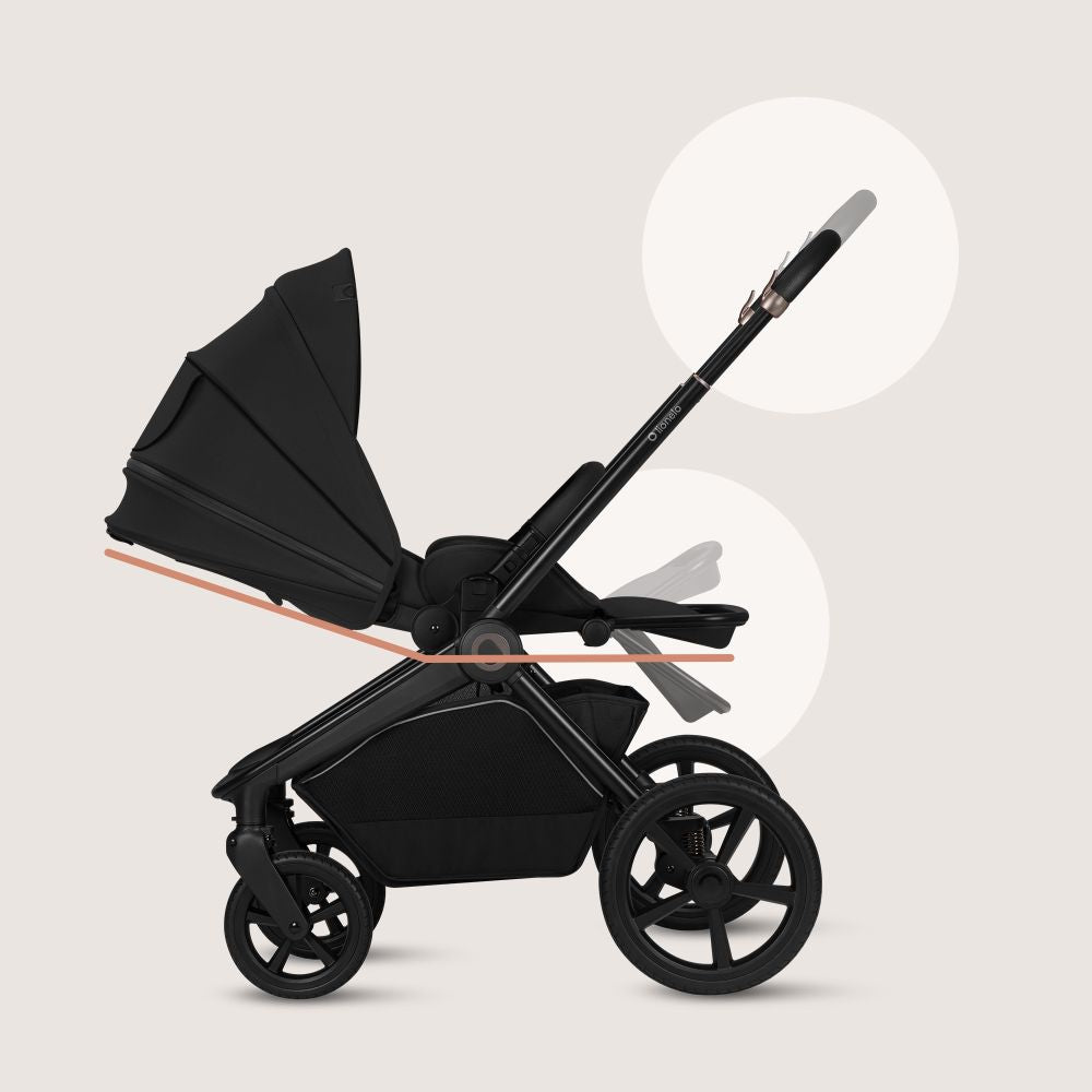 Lionelo dječja kolica Freya 3u1, Black Onyx