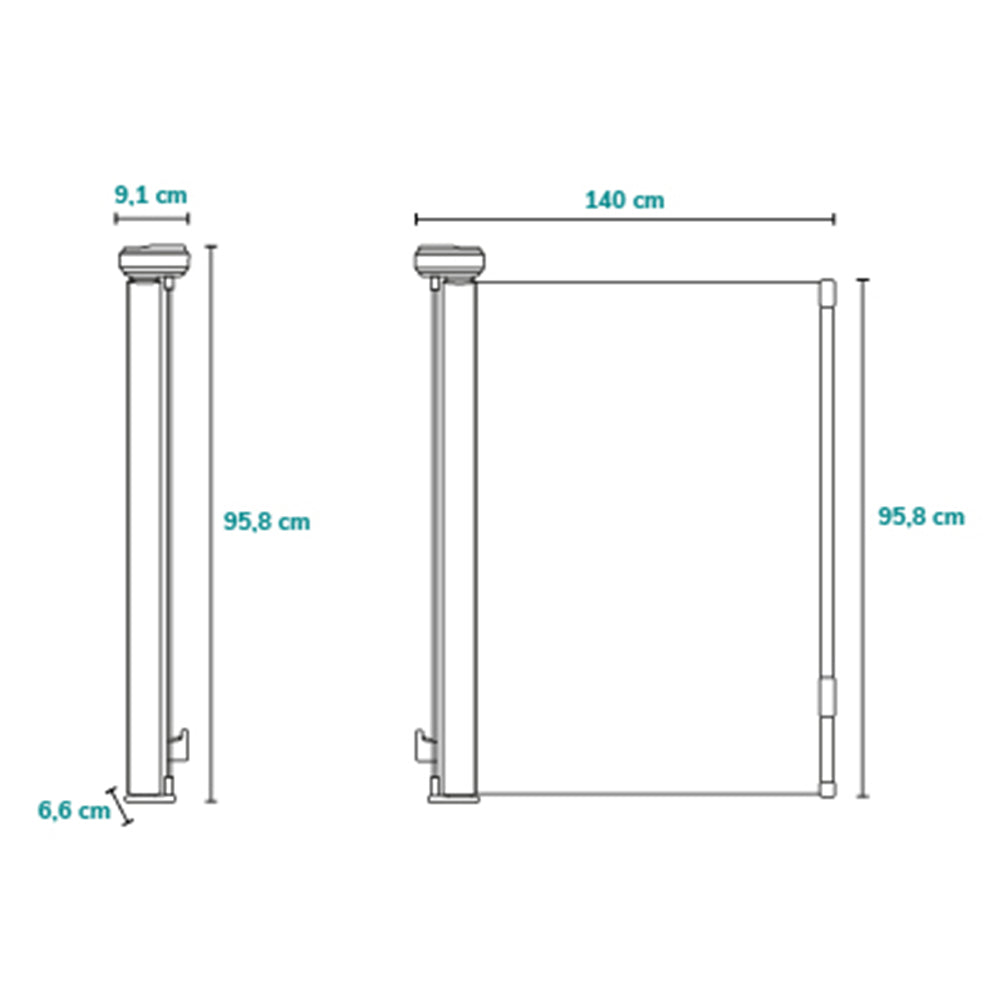 Lionelo zaštitna ograda Thea do 140 cm, Grey Concrete