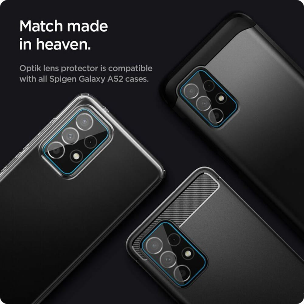 Techsuit - Celoplošné sklo pro fotoaparát - Samsung Galaxy A52 4G / A52 5G / A52s 5G - černé