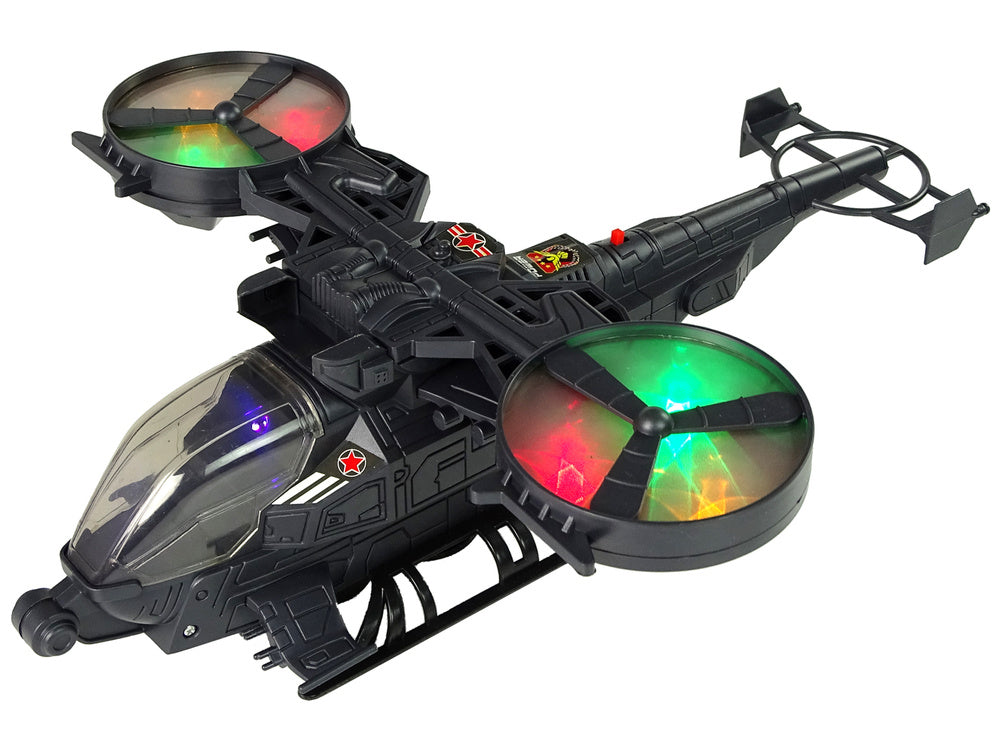 Vojni helikopter za igru sa rotirajućim krilima - tamno sivi