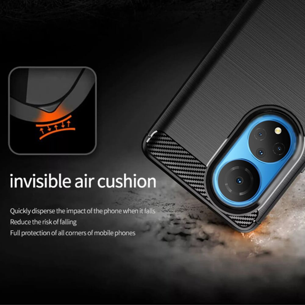 Techsuit Carbon Silicone pouzdro pro Honor X7 - černé