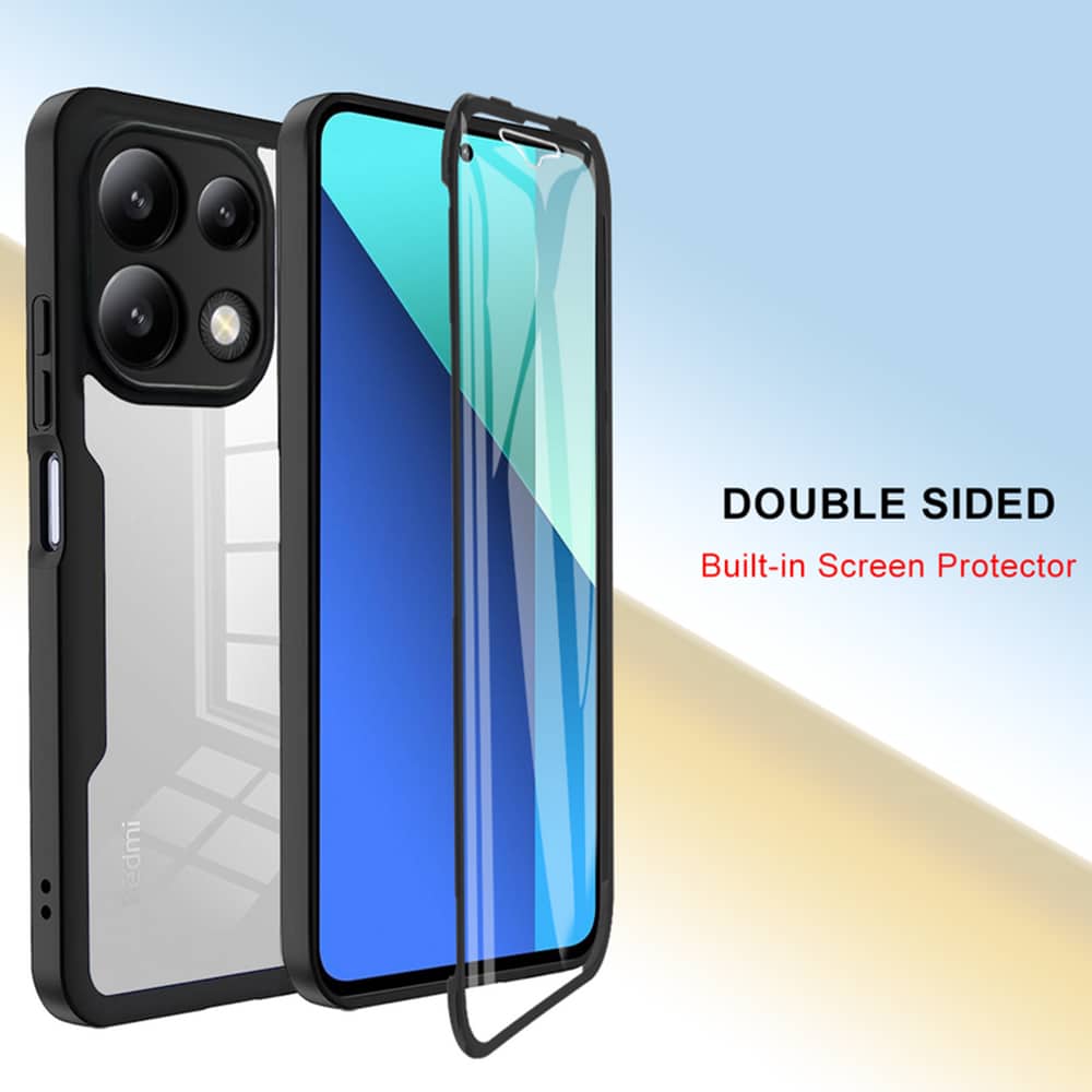 Techsuit – oboustranný ochranný kryt ColorVerse 360 Series pro Xiaomi Redmi Note 13 4G – černý