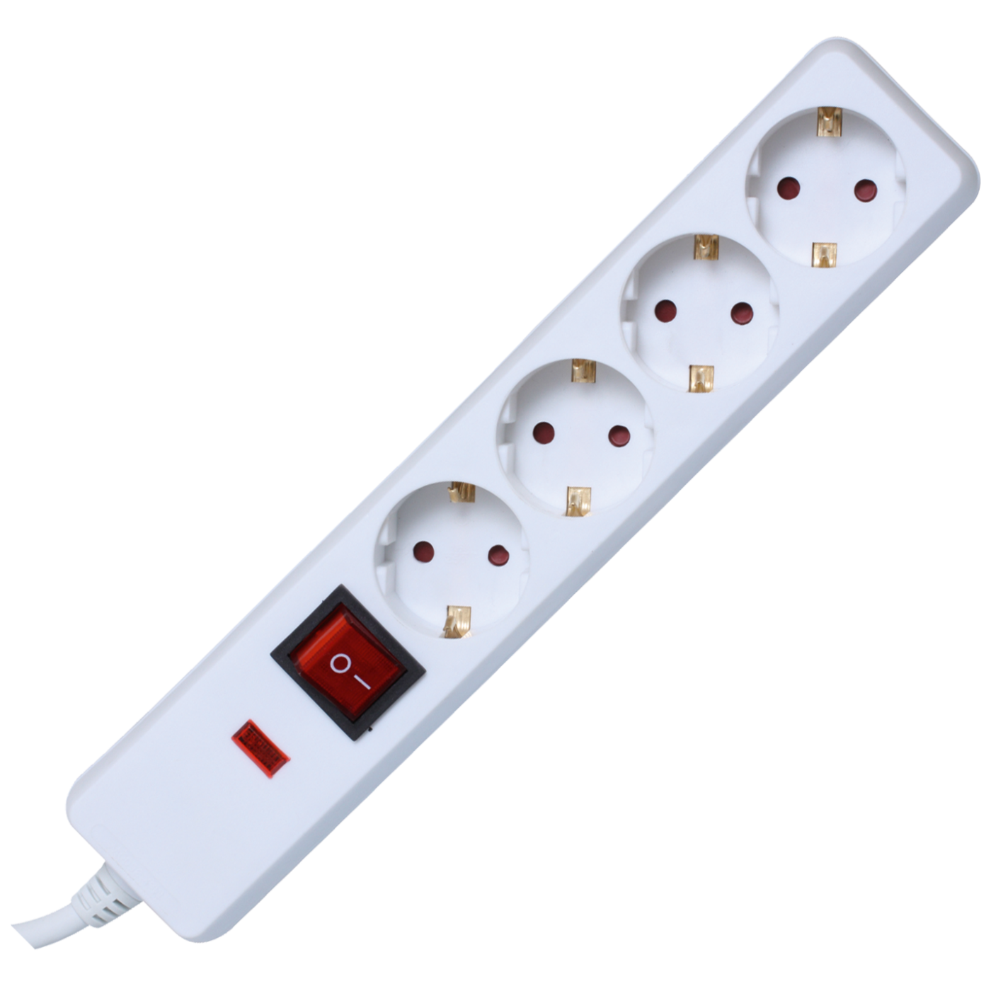 home Produžni kabel sa zaštitom, 4 utičnica, 1.5mm², 1.5 met - NVT 04K/WH