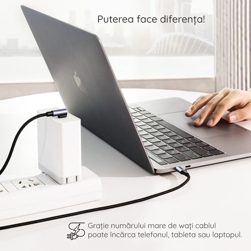 Hoco - Nabíjecí kabel (U108) - USB Type-C na USB Type-C PD 100W 5A 1.2m - černý