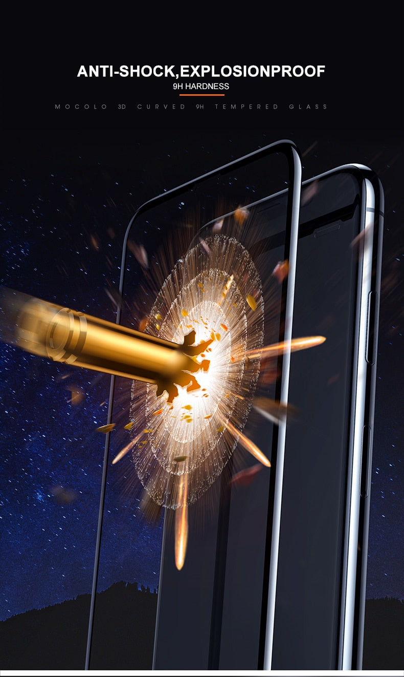 Mocolo - 3D zakřivené plně adhezivní sklo pro iPhone 12 Pro Max - černé