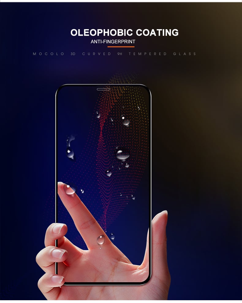 Mocolo - 3D zakřivené plně adhezivní sklo pro iPhone 12 Pro Max - černé