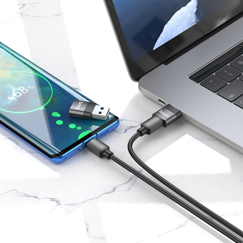 HOCO OTG Adapter (UA17) USB-A na USB Type-C Plug & Play 2A