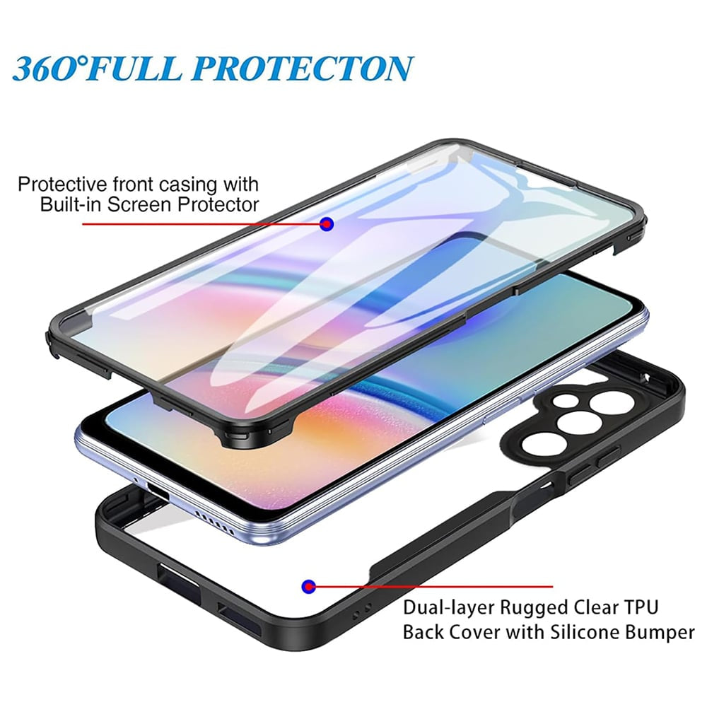 Techsuit – ColorVerse 360 Series oboustranný ochranný kryt pro Samsung Galaxy A25 5G – černý