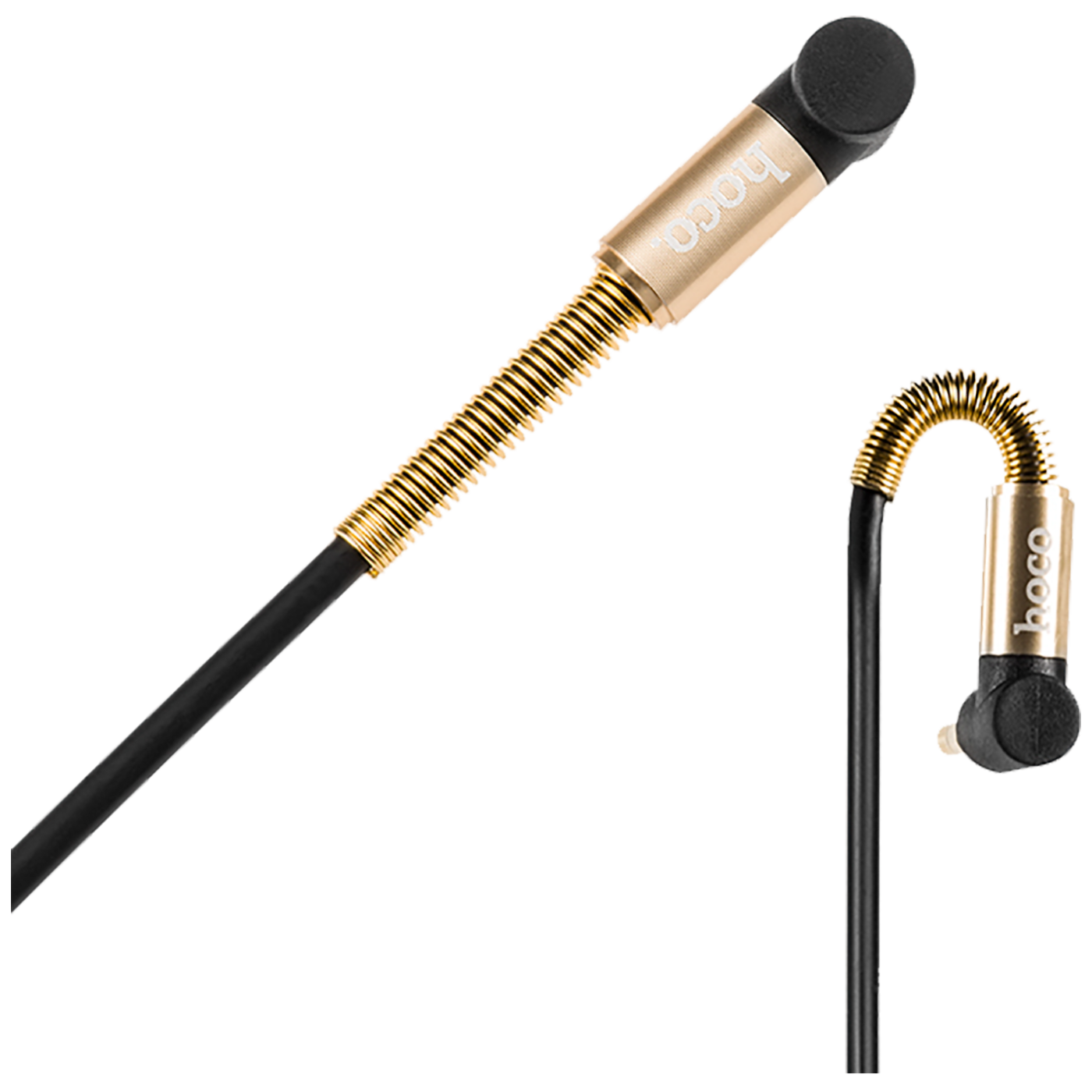 hoco. Audio kabel 3,5 mm, délka 1,0 metru, černý - UPA02 Spring Audio AUX BK