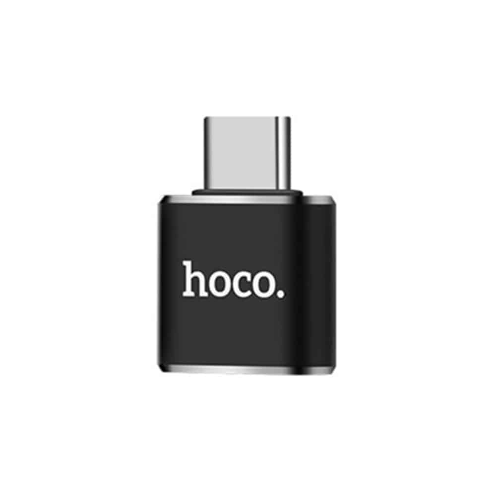 HOCO - OTG adaptér (UA5) - USB-A na USB Type-C Plug & Play 480 Mbps - černý