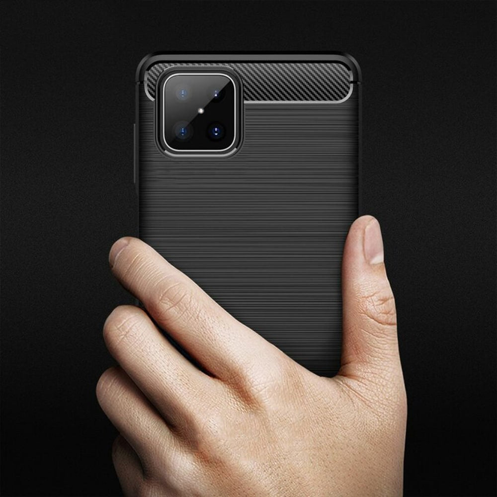 Techsuit Carbon Silicone obal na Honor X8 – černý