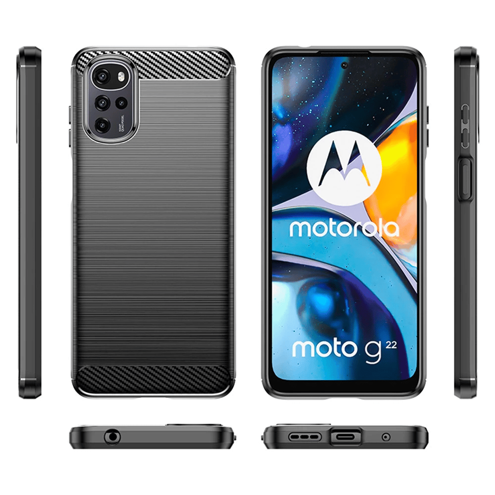 Techsuit Carbon Silicone pouzdro pro Motorola Moto G22