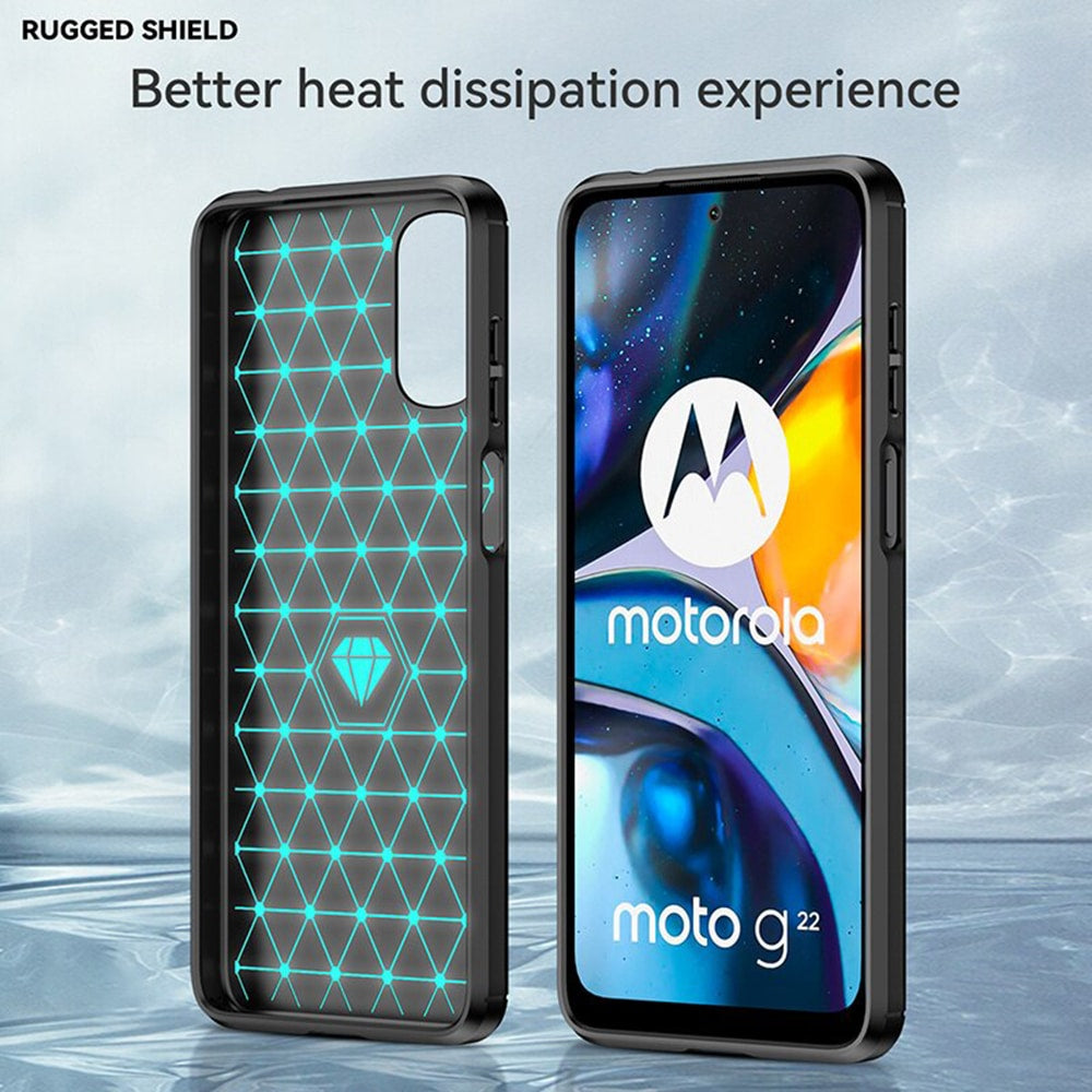 Techsuit Carbon Silicone pouzdro pro Motorola Moto G22