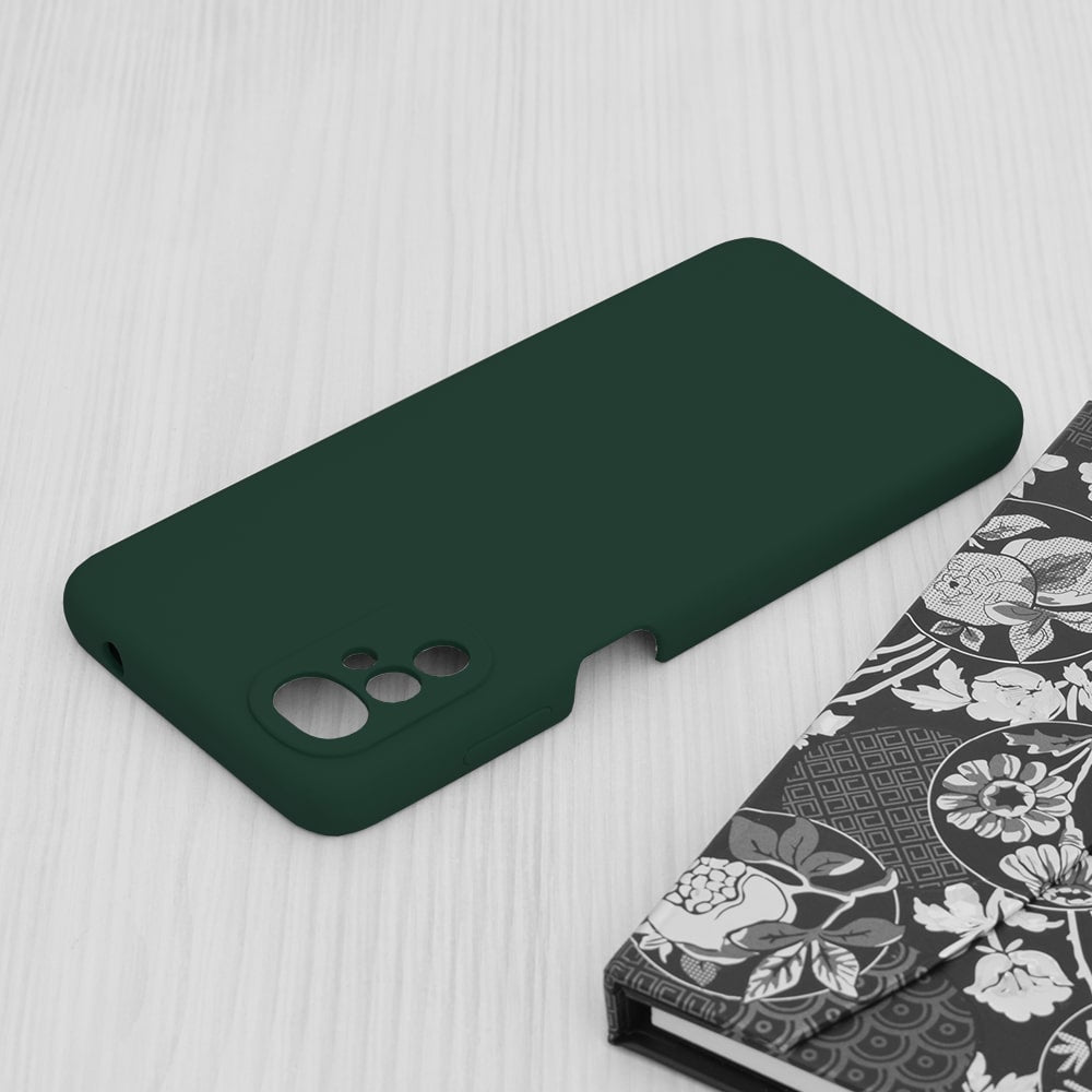 Techsuit Soft Edge Silicone pouzdro pro Motorola Moto G22 tmavě zelené